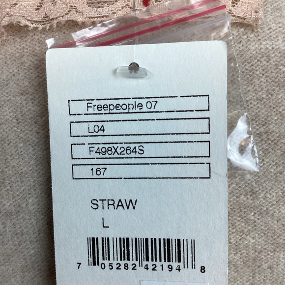 FREE PEOPLE Embellished Cardigan Sweater Oatmeal NWT Art to Wear - Picture 10 of 10